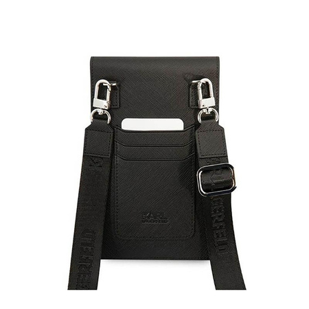 Karl Lagerfeld Metall Karl Head Wallet Phone Bag - Smartphone- und Zubehörtasche (Schwarz)