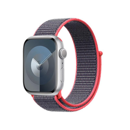 Crong Nylon - Sportarmband für Apple Watch 44/45/46/49 mm (Electric Pink)