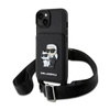 Karl Lagerfeld Crosssbody NFT Saffiano Karl & Choupette - iPhone 14 Plus Tasche (Schwarz)