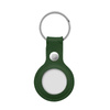 Crong Leather Case with Key Ring - Étui de protection en cuir avec porte-clés pour Apple AirTag (vert)