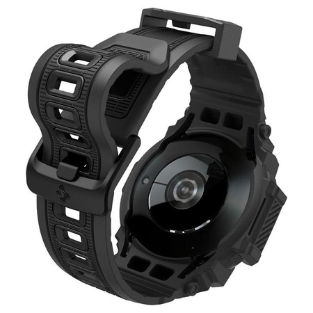 Spigen Rugged Armor Pro - Pánt + tok Samsung Galaxy Watch 7 44 mm-es órához (matt fekete)