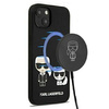 Karl Lagerfeld Slilicone Karl & Choupette Magsafe - Coque iPhone 13 (noir)