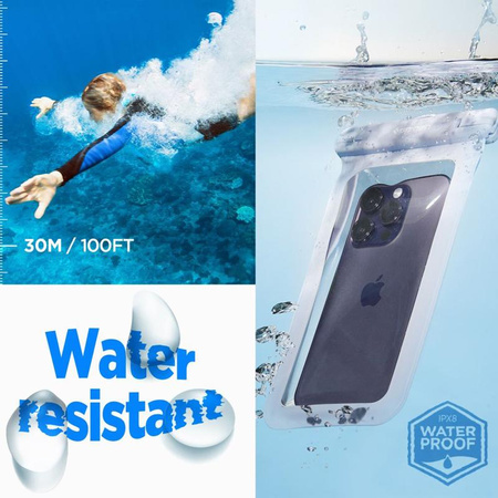 Spigen A601 Universal Waterproof Case - Étui pour smartphones jusqu'à 6,9" (Bleu)