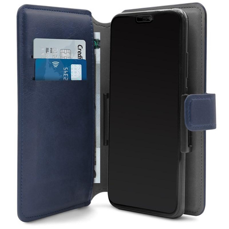 PURO Universal Wallet 360° - Universal-Drehetui mit Kartenfächern, Größe XL (navy blue)