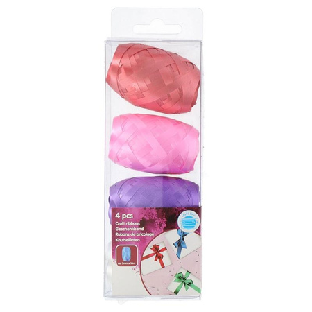 Jeu de rubans, rubans d'emballage cadeau 10 m 4 pcs. (Set 1)