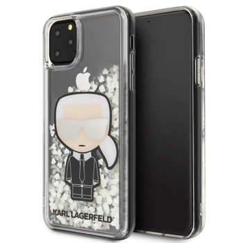 Karl Lagerfeld Glitter Glowdark Iconic - pouzdro pro iPhone 11 Pro Max