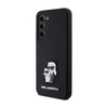 Karl Lagerfeld Silicone Karl & Choupette Metal Pin - Etui Samsung Galaxy S24 (noir)