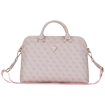 Guess 4G Zipper Pocket Triangle Logo - 15" Notebook Bag (pink)