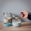 Quokka Bubble Food Jar - Élelmiszer tároló / uzsonnás doboz 500 ml (Akvarell levelek)