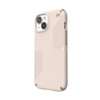 Speck Presidio2 Grip - Custodia per iPhone 16e / iPhone 15 / iPhone 14 / iPhone 13 (Osso sbiancato / Oro antico / Marrone nocciola)