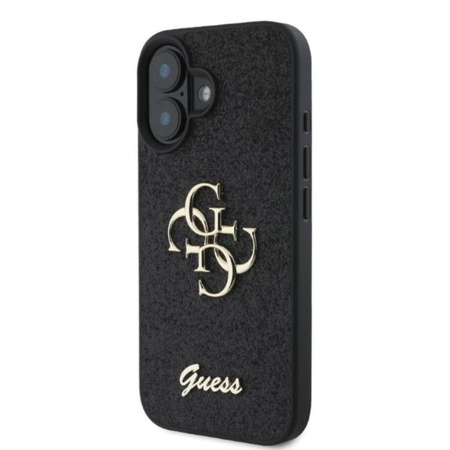 Étui Guess Fixed Glitter Big 4G - iPhone 16 Case (noir)