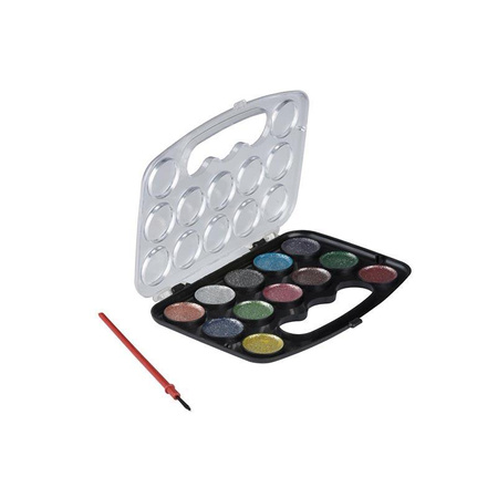 Topwrite - Set de peintures acryliques avec paillettes 12 couleurs + pinceau