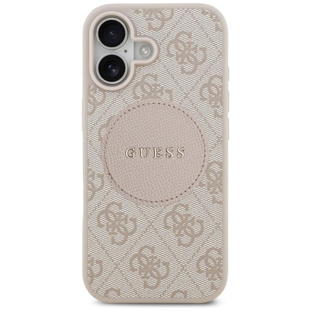 ETUI DO IPHONE 17 do MAGSAFE GUESS ORYGINALNE RÓŻOWE SKÓRZANE MODNE CASE