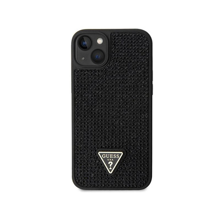 Guess Rhinestone Triangle - Etui iPhone 14 Plus (czarny)