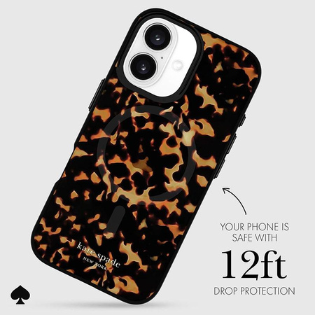 Kate Spade New York Protective MagSafe - Hülle für iPhone 16 (Tortoise)
