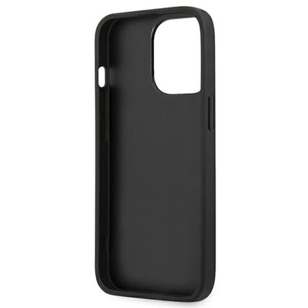 Guess Saffiano 4G Big Silver Logo - iPhone 13 Pro tok (szürke)