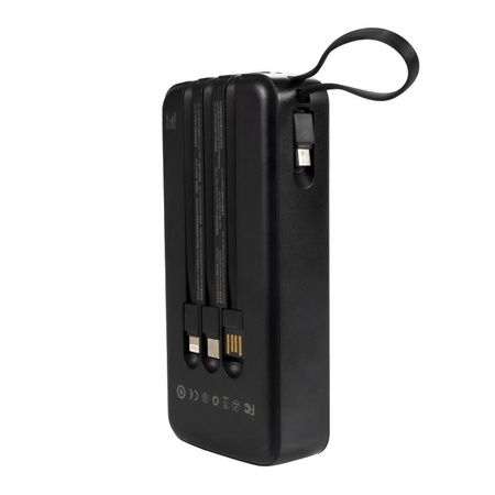 WEKOME WP-10 Pop Digital Series - Power banka 20000 mAh s integrovaným kabelem USB-C / Lightning / Micro USB + USB-A (černá)