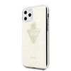 Guess Solid Glitter Triangle - Coque iPhone 11 Pro (Or)