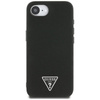 Guess Triangle Grainé MagSafe - étui pour iPhone 16e (noir)