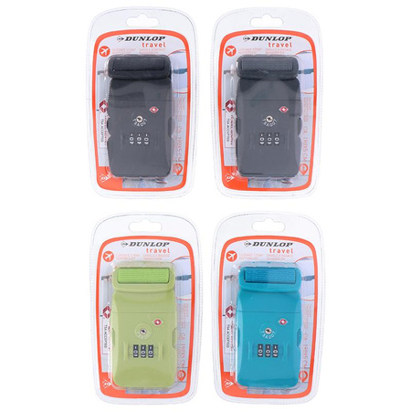 Dunlop - Gepäcksicherheitsgurt für Koffer mit TSA-Code (grau)