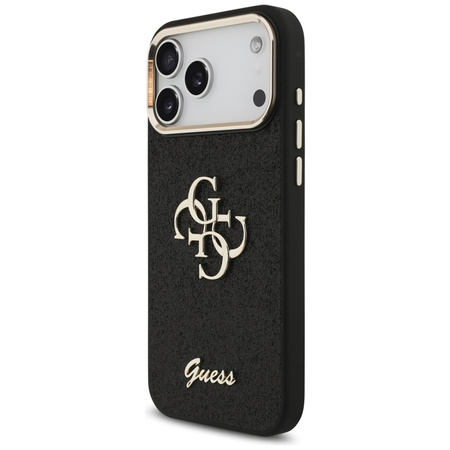 Guess Fixed Glitter Big 4G Metal Frame - Hülle iPhone 17 Pro Max (schwarz)
