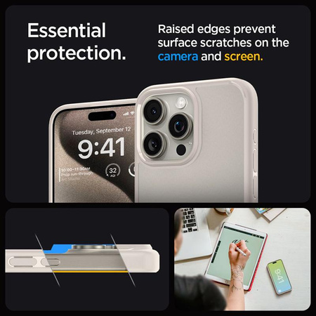 Spigen Ultra Hybrid - Gehäuse für iPhone 15 Pro Max (Titanium)
