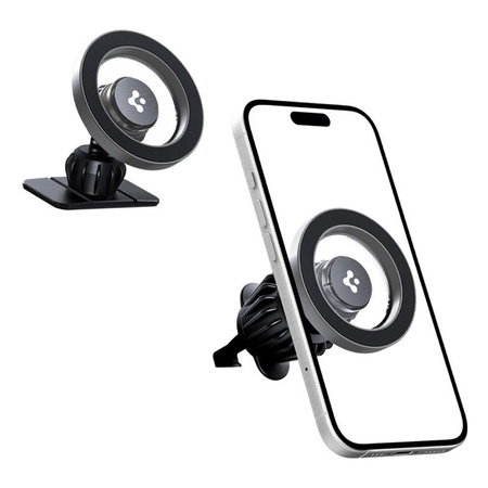Spigen MFT13 Magnetic Dashboard & Vent Car Mount - Magnetic Car Holder MagSafe (Silver)