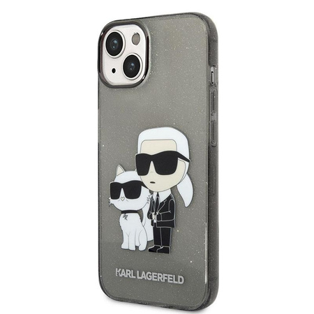 Karl Lagerfeld IML Glitter NFT Karl & Choupette - iPhone 14 Plus Case (black)