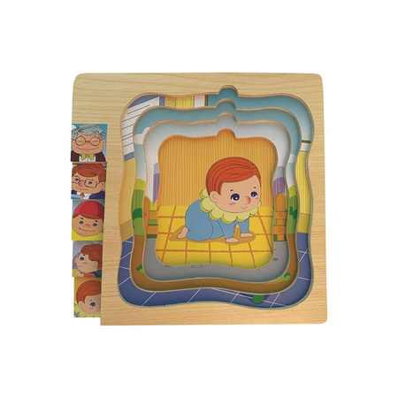 Top Bright - Grandfather layered puzzle, glasses
