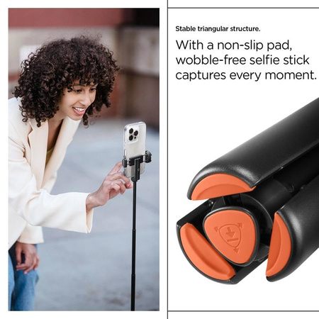 Spigen S541W Bluetooth Selfie Stick Tripod - Smartphone tripod / selfie stick holder (Black)