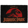 WYCIERACZKA POD DRZWI WEWNĘTRZNA, Kokosowa, z Napisem Jurassic Park, do Butów 40x60
