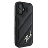 Karl Lagerfeld Quilted Signature - Étui pour iPhone 16 (noir)