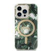 Guess Bundle Pack MagSafe IML Jungle - MagSafe iPhone 14 Pro Case + Charger Set (khaki/gold)