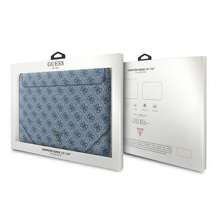 Guess 4G Uptown Triangle Logo Sleeve - pouzdro na 13" / 14" notebook (modré)