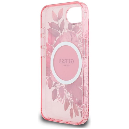 Guess IML Flowers MagSafe - Case for iPhone 16e (pink)