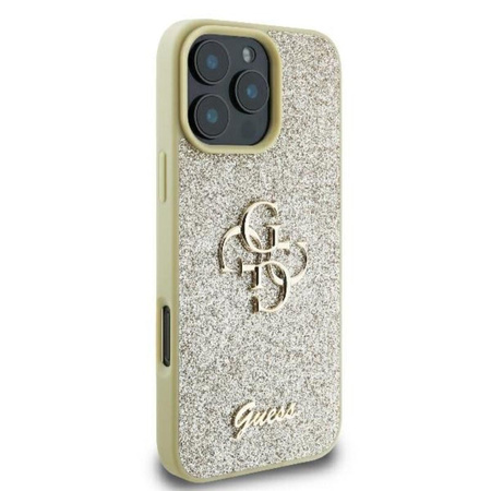 Guess Fixed Glitter Big 4G - Hülle für iPhone 16 Pro (gold)