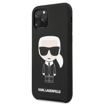 Karl Lagerfeld Fullbody Silikon Iconic - iPhone 11 Pro Tasche (Schwarz)