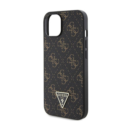 Guess 4G Triangle Metal Logo - Hülle für iPhone 15 Plus (Schwarz)