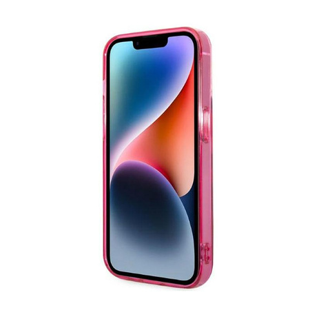 Karl Lagerfeld Gradient Ikonik Karl & Choupette - iPhone 14 Pro Max Tasche (rosa)