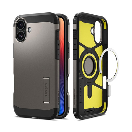 Spigen Tough Armor Mag MagSafe - Hülle für iPhone 16 (Gunmetal)