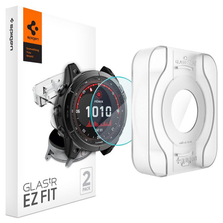 Spigen GLAS.TR EZ FIT - Gehärtetes Glas für Garmin Fenix 7x (2 Stück)