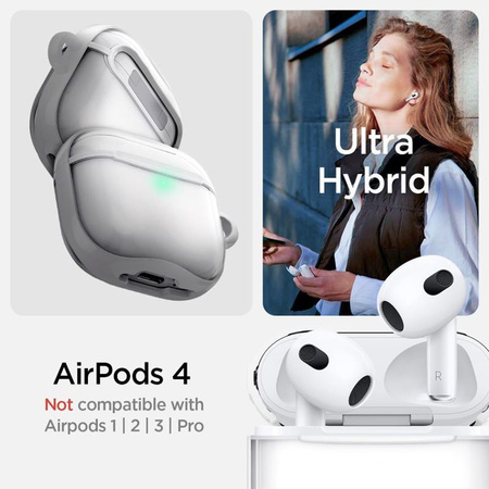 Spigen Ultra Hybrid - Pouzdro pro Apple AirPods 4 (Jet White)