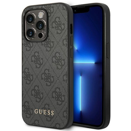 Guess 4G Metal Gold Logo - iPhone 14 Pro Case (gray)