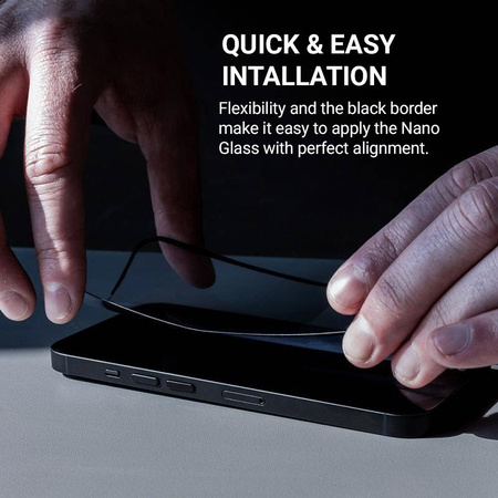 Crong Nano Glass – Bruchsicheres Hybridglas für iPhone 16 / iPhone 15