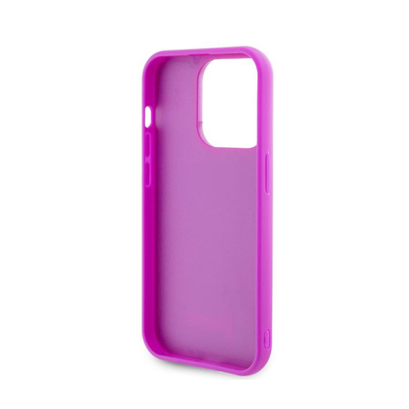 Guess Disco Metal Script - iPhone 15 Pro tok (fukszia)