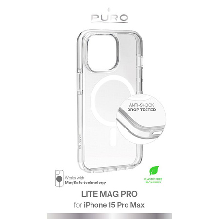 PURO LITE MAG PRO - Etui iPhone 15 Pro Max MagSafe (przezroczysty)