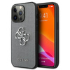 Pouzdro Guess Saffiano 4G Big Silver Logo - iPhone 13 Pro (šedé)