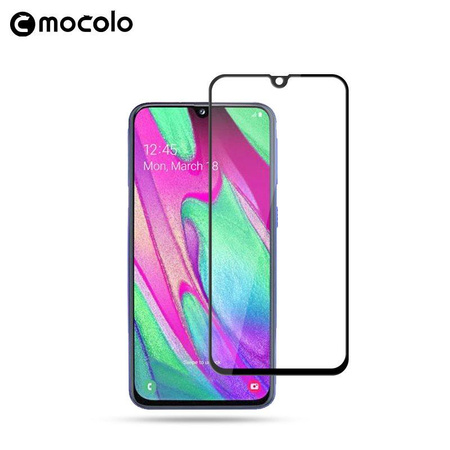 Mocolo 3D 9H Full Glue - Bildschirmschutzglas für Samsung Galaxy A40 (Schwarz)