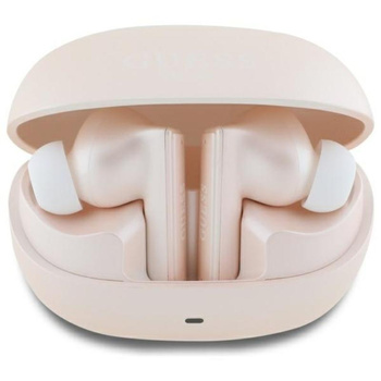 Guess Capsule Printed Logo - TWS ANC & ENC Casque Bluetooth + étui de chargement (rose)