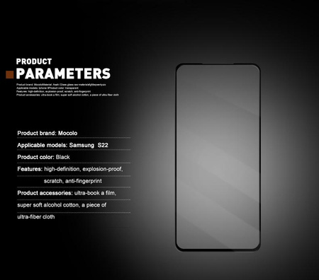Mocolo 2.5D Full Glue Glass - Ochranné sklo pro Samsung Galaxy S22